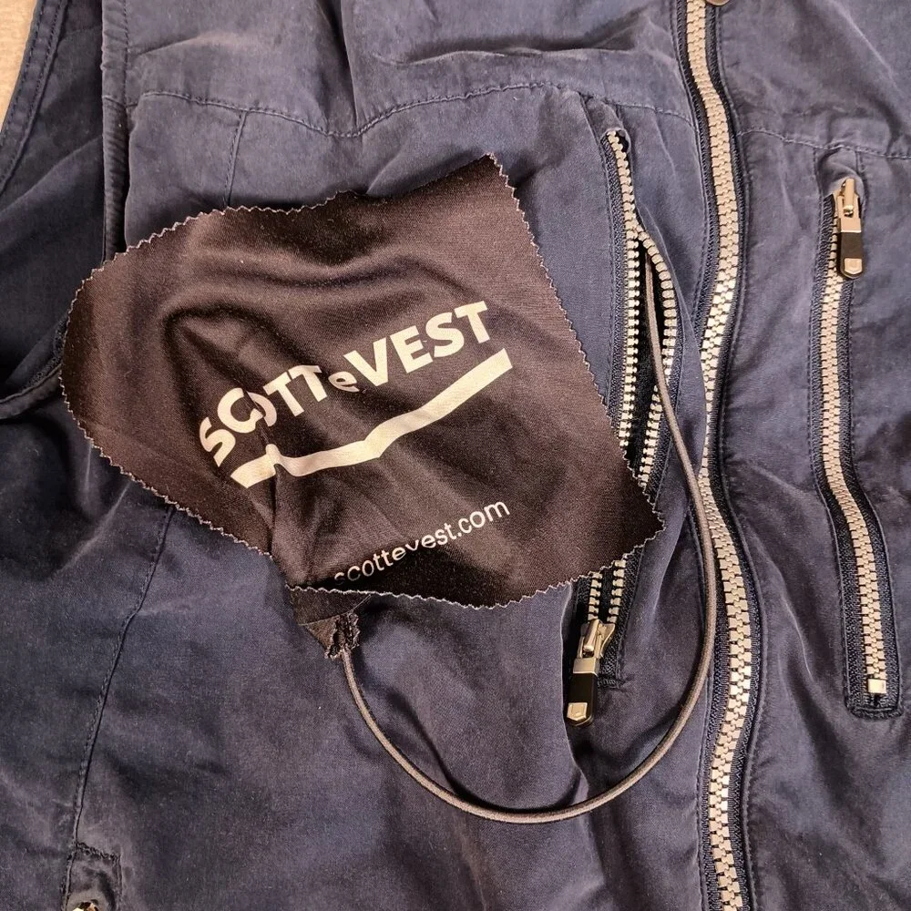 Scottevest Men's Dark Blue Utility Vest - Picture 7 of 11